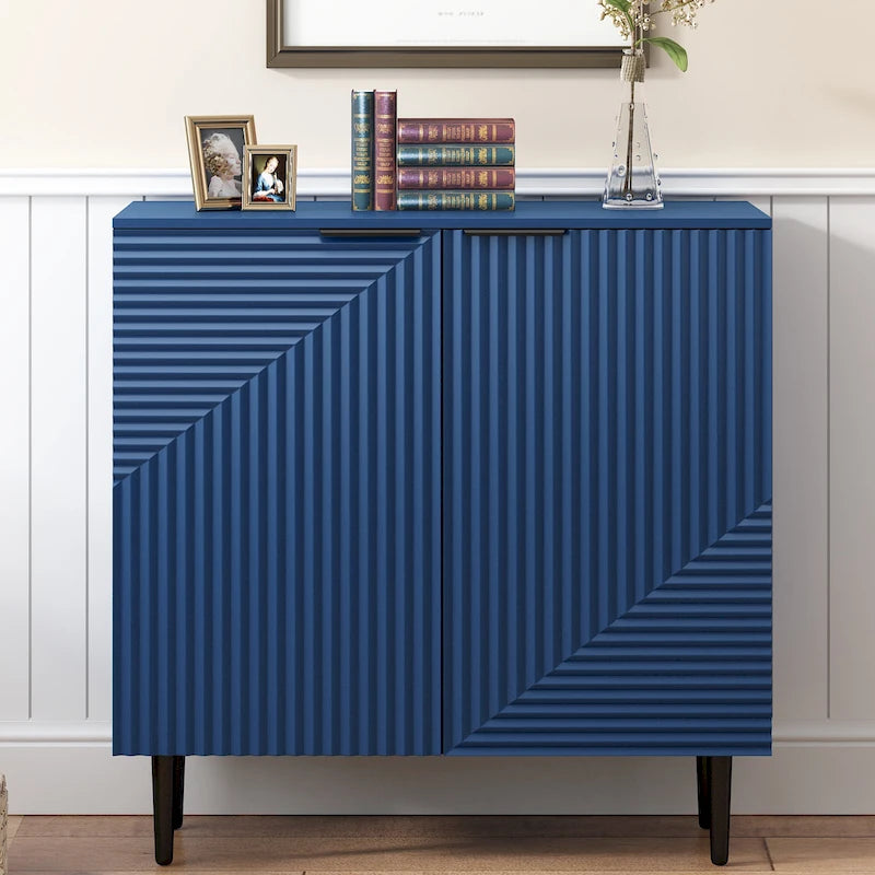 Modern Minimalist Side Cabinet with Adjustable Shelves