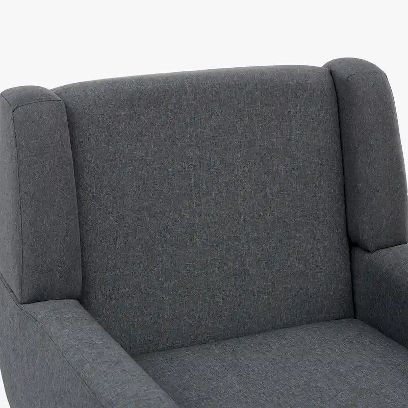 Lněné čalouněné akcentní křeslo, křeslo s opěrkou "Wingback", sada 2 kusů