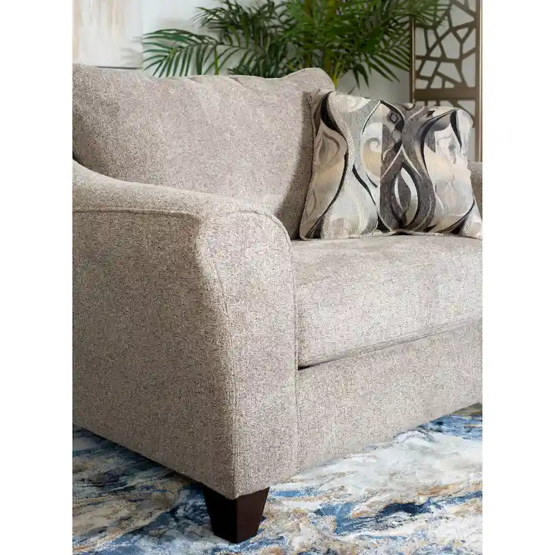 Contemporary Fabric Pillowback Accent Chair