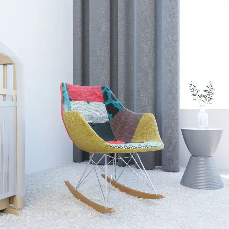 Polyester Upholstered Rocking Nursing Chair