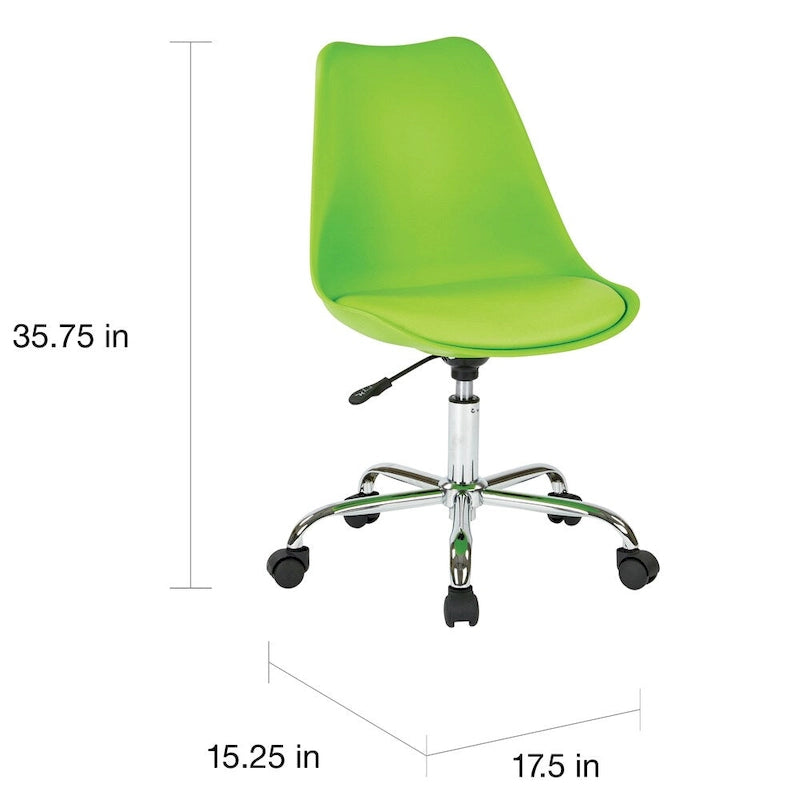 Kancelářská židle s pneumatickou chromovanou základnou
