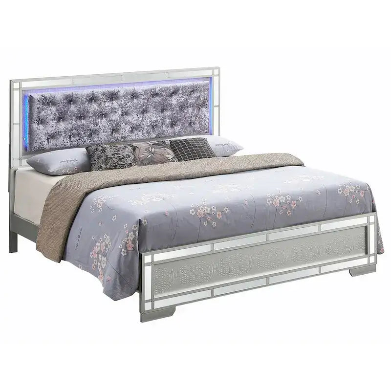 Silver Champagne Full Panel Bed