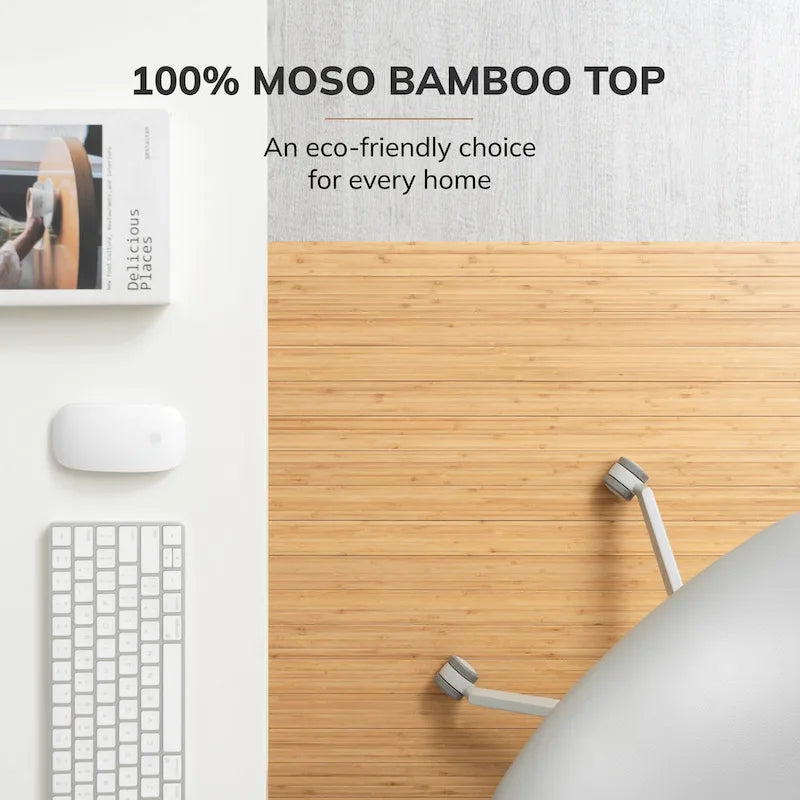 Eco Bamboo Rectangular Chair Mat - 72 x 48