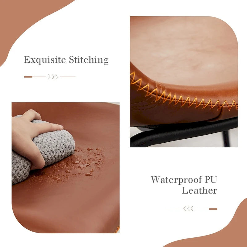 Leather 30 inch Leather Counter Height Bar Stools Bar Stools Set of 2